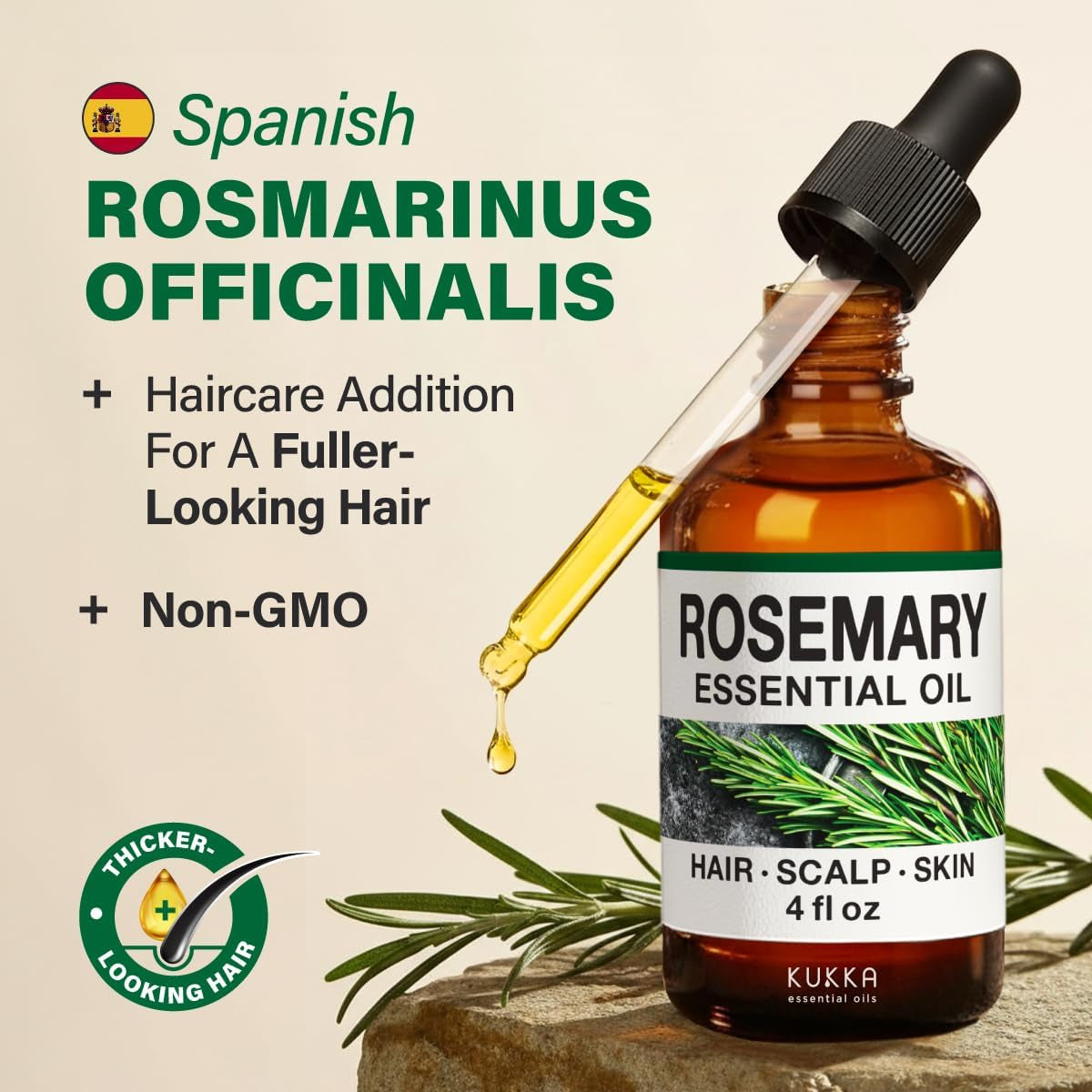 Aceite de Romero 100% Puro y Natural (4 Fl Oz / 118 Ml)