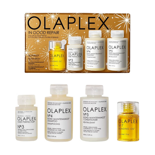 Kit OLAPLEX No. 3, 4, 5, 7 – Shampoo y Acondicionador, Hidratación y Control de Frizz (72H), Aceite Bonding para Brillo y Protección, Perfector para Fortalecer y Reparar el Daño
