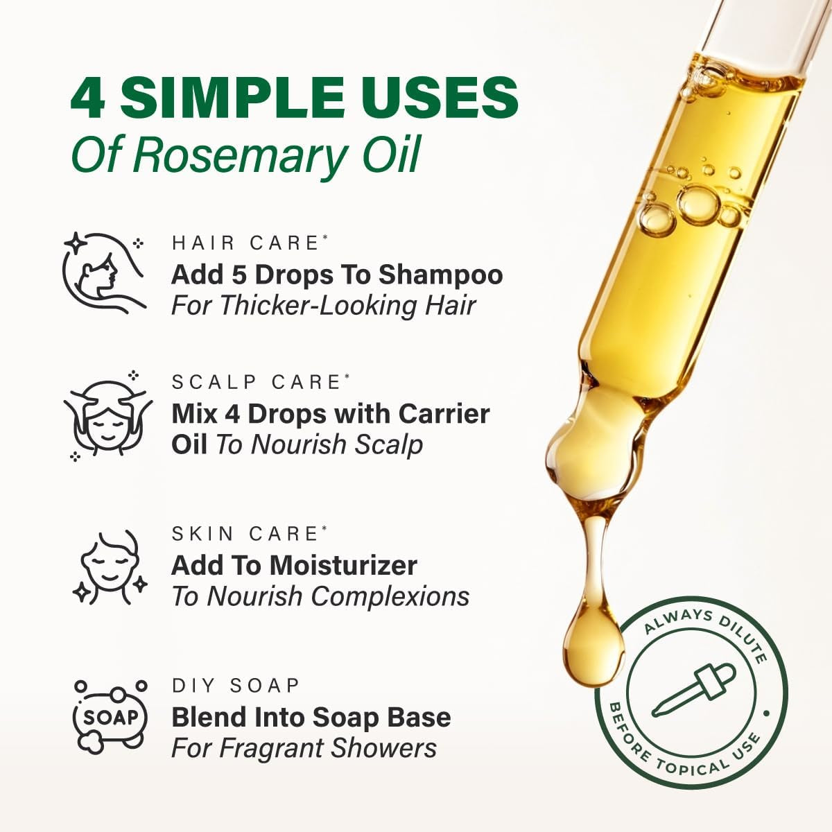 Aceite de Romero 100% Puro y Natural (4 Fl Oz / 118 Ml)
