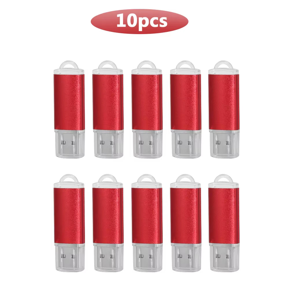 2GB USB Flash Drive 10 Pack 4 GB USB Drives Memory Stick Swivel 8GB Thumb Drives USB2.0 Pen Drive for Date Storage Green