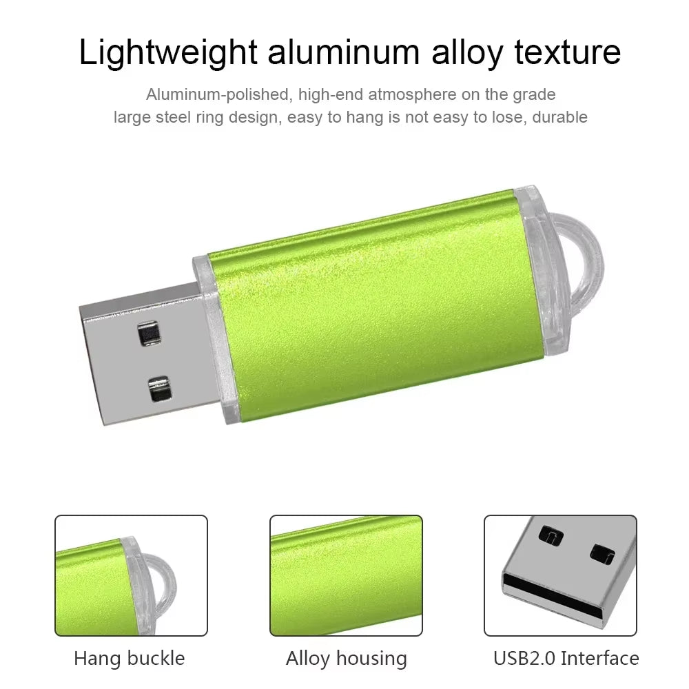 2GB USB Flash Drive 10 Pack 4 GB USB Drives Memory Stick Swivel 8GB Thumb Drives USB2.0 Pen Drive for Date Storage Green